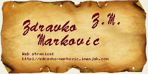 Zdravko Marković vizit kartica